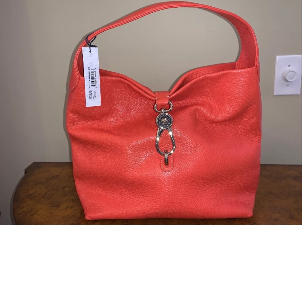 Dooney and Bourke Logo Lock Shoulder Purse